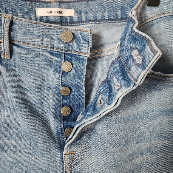 GRLFRND | Karolina High Rise Skinny Raw Hem Jeans in Titanium - Size 31 - Picture 7 of 14